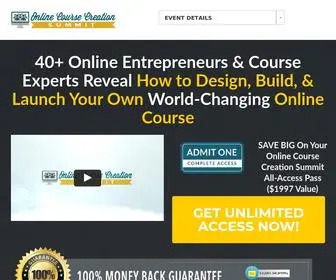 Onlinecoursecreationsummit.com(Get FREE Access to 40+ Course Experts & Online Entrepreneurs Who Reveal How to Design) Screenshot