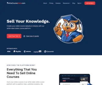 Onlinecoursehost.com(White-label online course platform) Screenshot