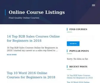 Onlinecourselistings.com(Online Course Listings) Screenshot