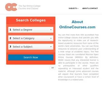 Onlinecourses.com(Online College Courses & Classes) Screenshot