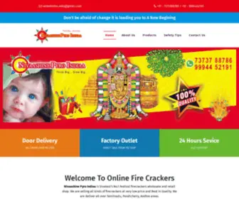 Onlinecrackerss.com(Online Crackers Sivakasi) Screenshot