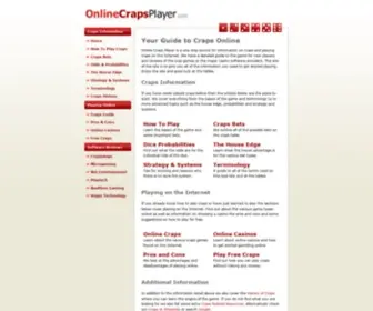 Onlinecrapsplayer.com(Online Craps Player) Screenshot