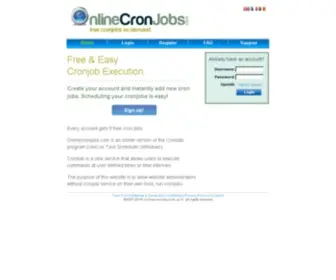 Onlinecronjobs.com(Free cron jobs on demand) Screenshot