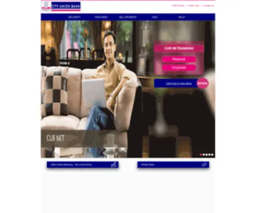 Onlinecub.net((City Union Bank Internet Banking)) Screenshot