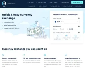 Onlinecurrency.co.uk(ICE Travel Money Currency Products) Screenshot