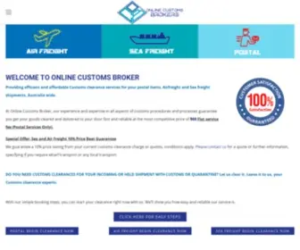 Onlinecustomsbrokers.com.au(Online Customs Brokers) Screenshot