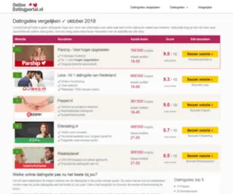 Onlinedatingportal.nl(Datingsites Vergelijken) Screenshot