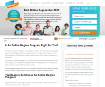 Onlinedegrees.com(Find Accredited Online Programs & Schools) Screenshot