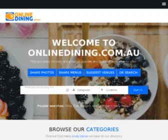 Onlinedining.com.au(Menus) Screenshot