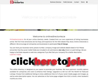 Onlinedirectories.ie(Free Online Directory Free Irish Listings In Business Directory) Screenshot