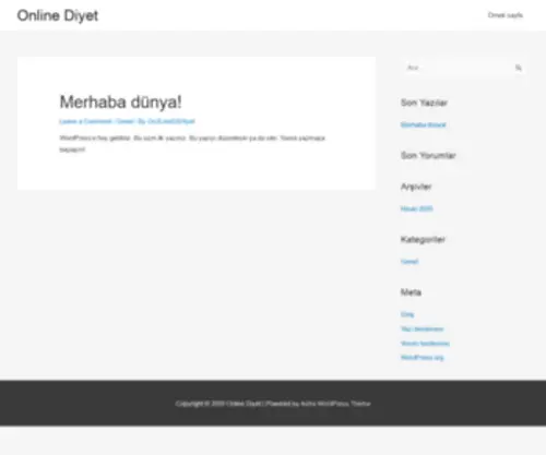 Onlinediyet.net(Online diyet) Screenshot