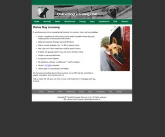 Onlinedoglicensing.com(Dog Licensing for Counties) Screenshot