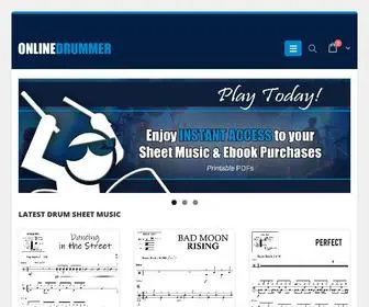Onlinedrummer.com(Drum Sheet Music & Student/Teacher Resources) Screenshot
