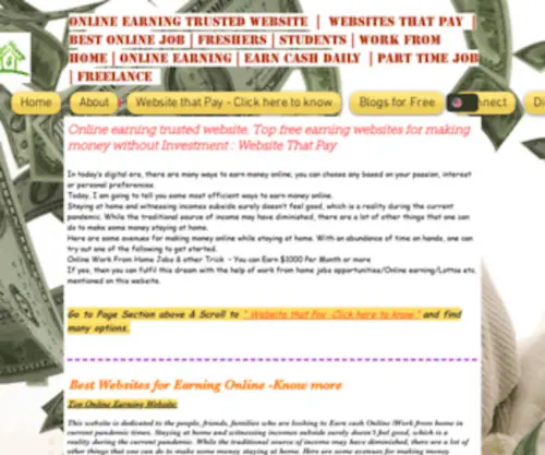 Onlineearningtrustedwebsite.org(Top free earning trusted website for making money without Investment) Screenshot