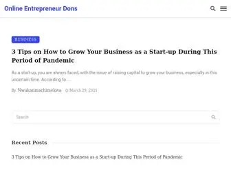 Onlineentrepreneurdons.com(Online Entrepreneur Dons) Screenshot
