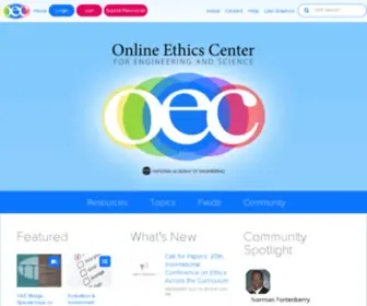 Onlineethics.org(OEC) Screenshot