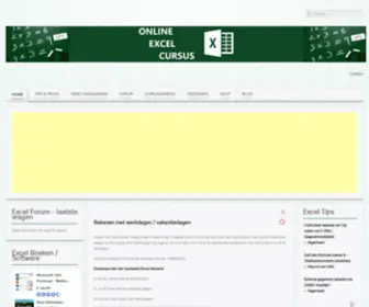 Onlineexcelcursus.nl(Online Excel cursus en training) Screenshot