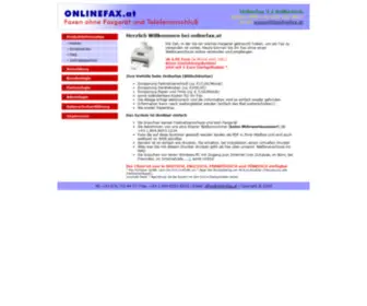 Onlinefax.at(Faxe ohne Telefonanschluss online versenden und empfangen) Screenshot