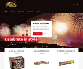 Onlinefireworks.co.nz(Online Fireworks) Screenshot