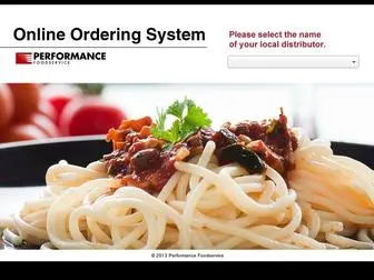 Onlinefoodservice.com(Performance Food Group Online Order Site) Screenshot