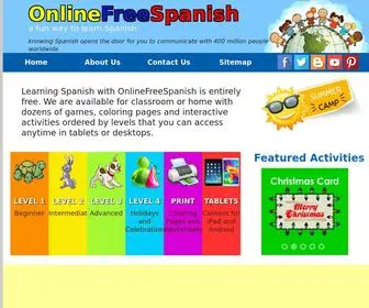 Onlinefreespanish.com(Study Spanish for free) Screenshot