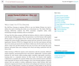 Onlineftta.org(Full-Time Training in Anaheim) Screenshot