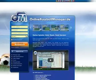 Onlinefussballmanager.de(Der kostenlose Fussballmanager im Internet) Screenshot