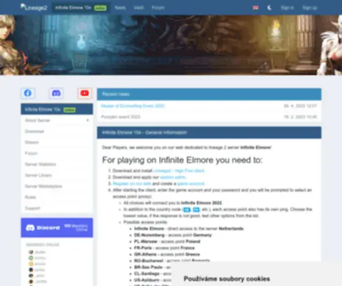Onlinegamers.cz(General information for server Infinite Elmore) Screenshot