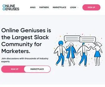 Onlinegeniuses.com(Largest SEO & Digital Marketing Slack Community) Screenshot
