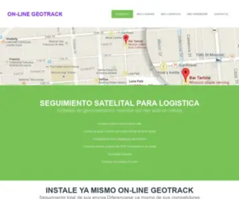 Onlinegeotrack.com.ar(ON-LINE GEOTRACK, Software de seguimiento satelital de personas via celulares) Screenshot
