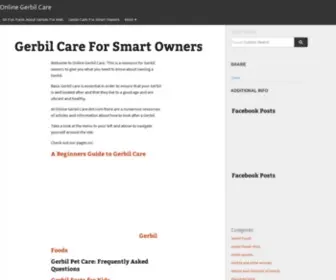 Onlinegerbilcare.com(Gerbil Care For Smart Owners) Screenshot