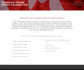 Onlinegivingfoundation.ca(Canadian Online Giving Foundation) Screenshot