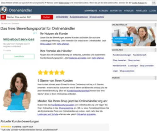 Onlinehaendler.de(Onlinehändler.org) Screenshot