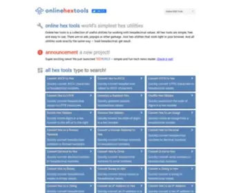 Onlinehextools.com(Online Hex Tools) Screenshot