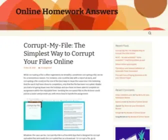 Onlinehomeworkanswer.com(Online Homework Answers) Screenshot