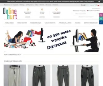 Onlinehurt.pl(Internetowa hurtownia odzieży damskiej) Screenshot
