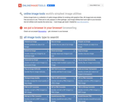 Onlineimagetools.com(Online Image Tools) Screenshot