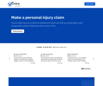 Onlineinjuryclaim.com(Online Injury Claim) Screenshot