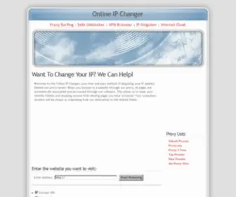Onlineipchanger.com(Online IP Changer) Screenshot