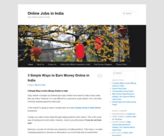 Onlinejobsinindia.co.in(FREE Online Jobs in India Without Investment) Screenshot