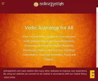 OnlinejYotish.info(Authentic Vedic Astrology) Screenshot