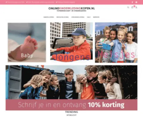Onlinekinderkledingkopen.nl(Leuke betaalbare babykleding en kinderkleding kopen) Screenshot