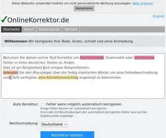 Onlinekorrektor.de(Online Text Korrekturen) Screenshot