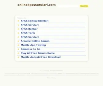 Onlinekpsssorulari.com(Kpss) Screenshot