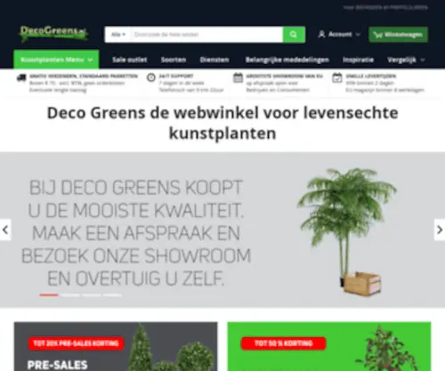 Onlinekunstplanten.nl(Kunstplanten webwinkel de GROOTSTE in EUROPA de beste kwaliteit en de beste prijzen) Screenshot
