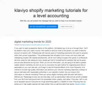 Onlineleadgeneration.xyz(Klaviyo shopify marketing tutorials for a level accounting You analyze this data to enhance your strategy) Screenshot