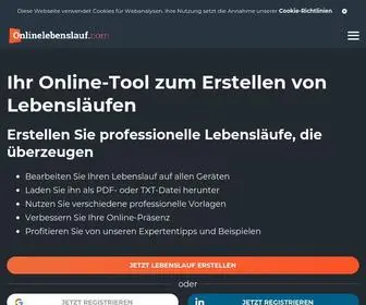 Onlinelebenslauf.com(Online Lebenslauf) Screenshot