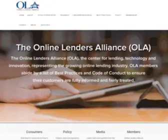 Onlinelendersalliance.org(The Online Lenders Alliance (OLA)) Screenshot