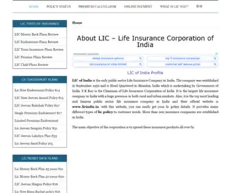 Onlinelic.co.in(Life Insurance Corporation of India) Screenshot
