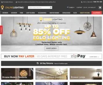 Onlinelighting.com.au(Australian Online Lighting Store) Screenshot